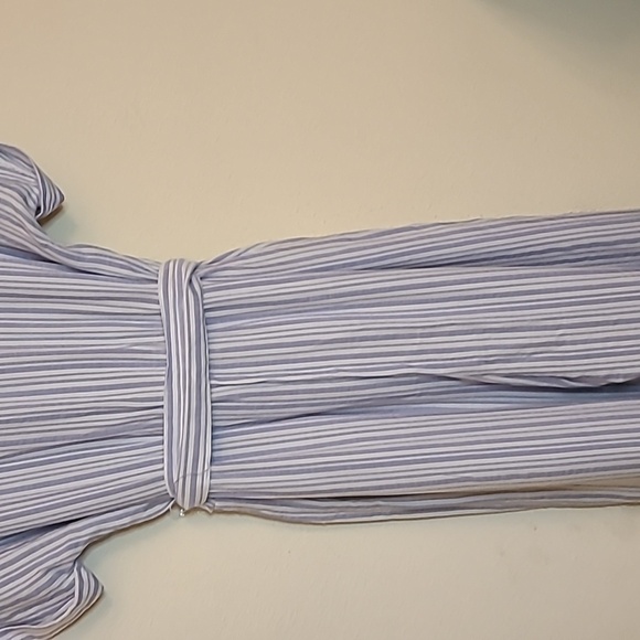 V BY VIOLET WEEKEND Women's Blue/White Striped Jumpsuit - Size 12 - Picture 8 of 15